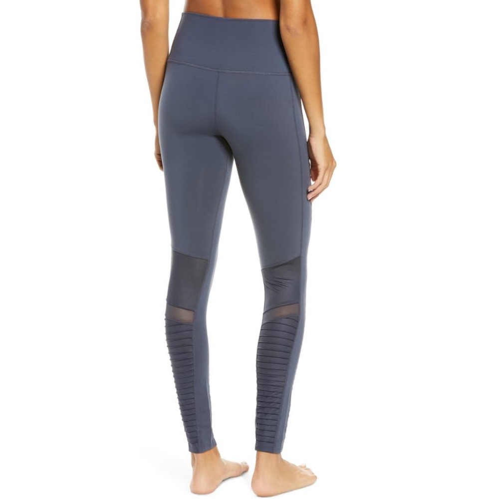 Alo Midnight Moto Movement Set Leggings and Bra - Picture 9 of 11
